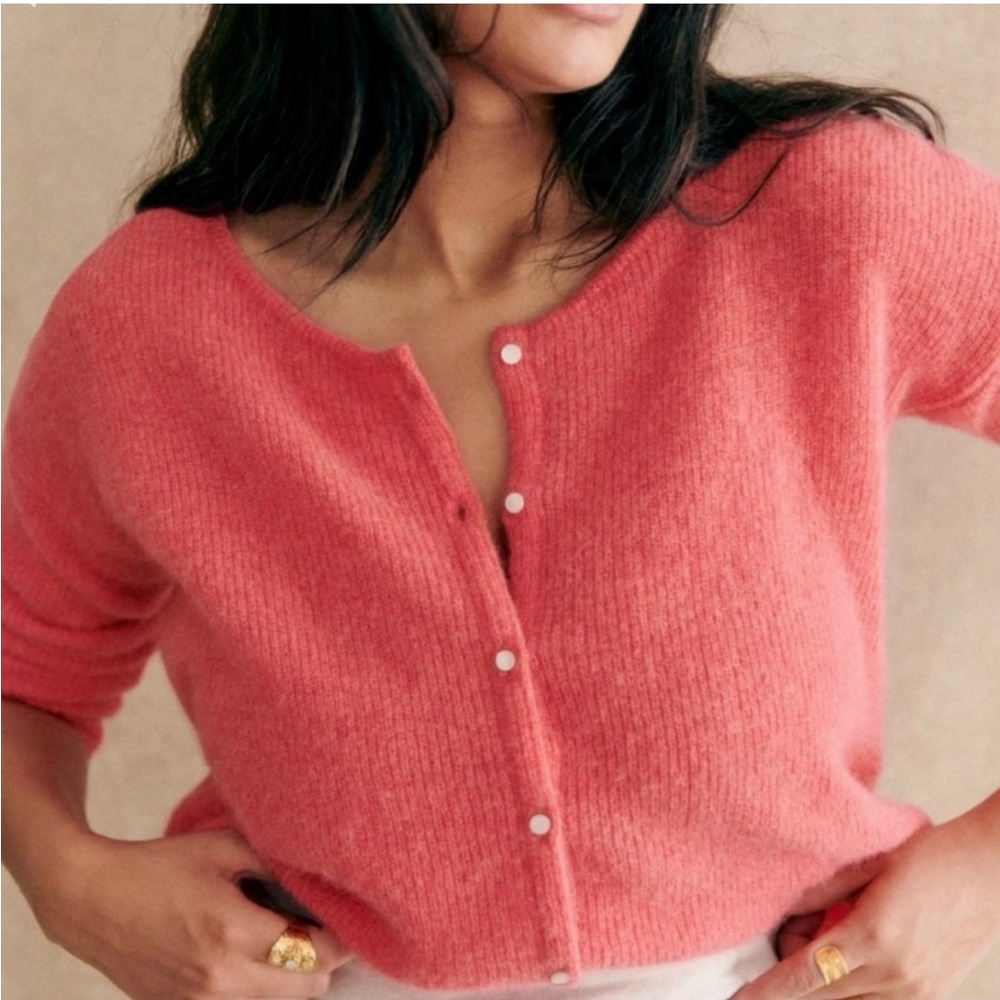Sezane Gaspard Cardigan XS Bright Pink
